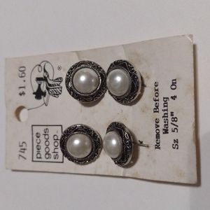 $2 Add-on Silver Pearl Buttons Piece Goods Shop 745